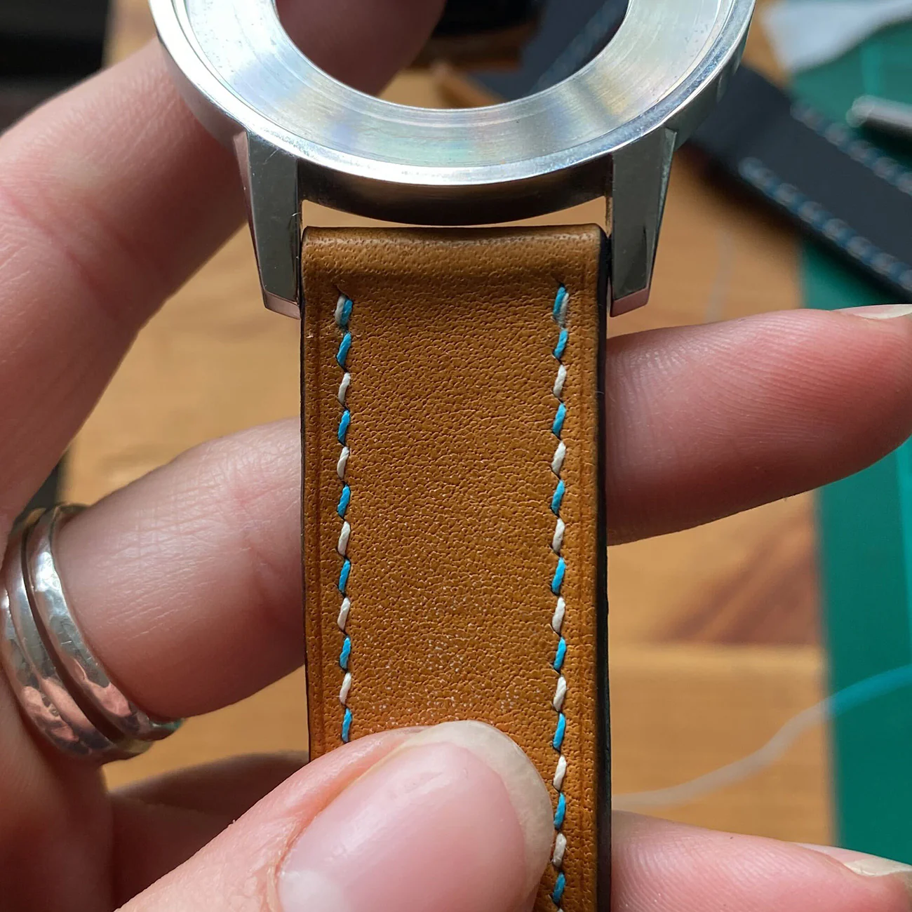 Handmade leather watch strap: Australian Nut - Image 5