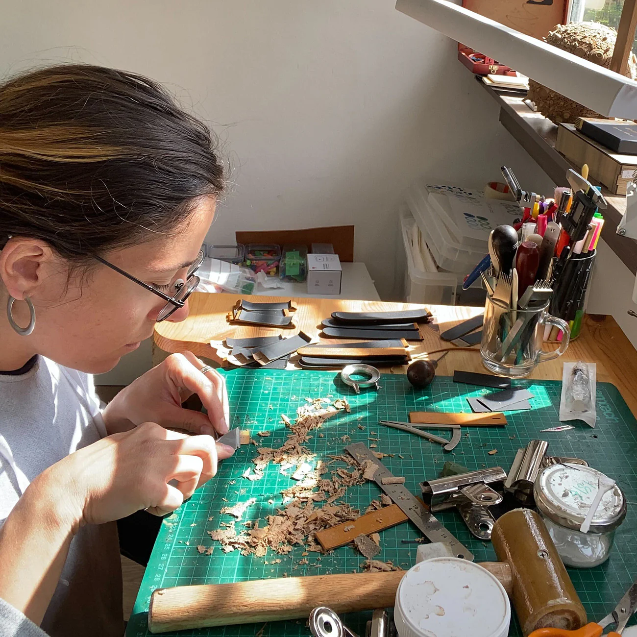Handmade leather watch strap: Australian Nut - Image 3