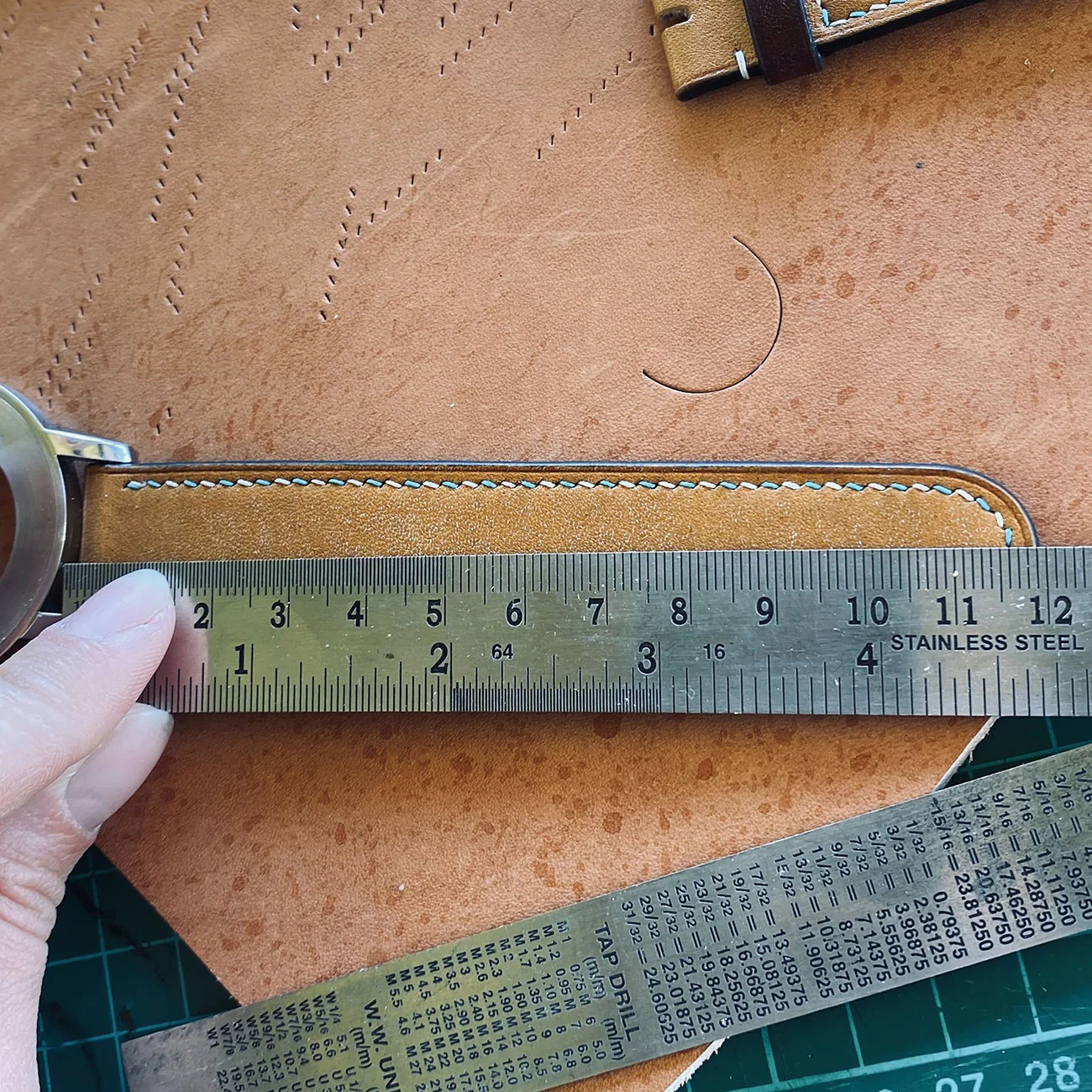 Handmade leather watch strap: Australian Nut - Image 7