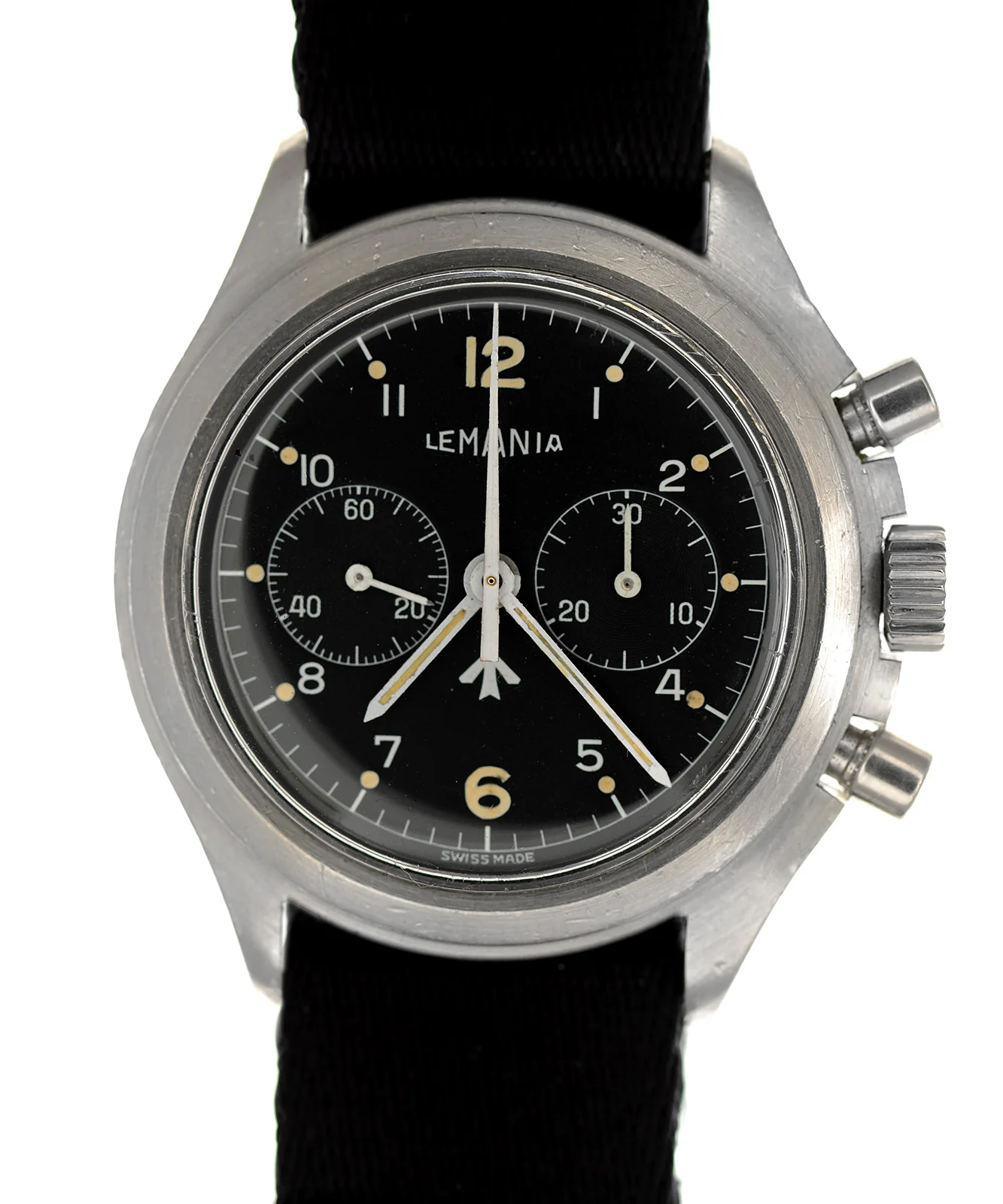 Lemania two-button military chronograph (1975) - Image 10