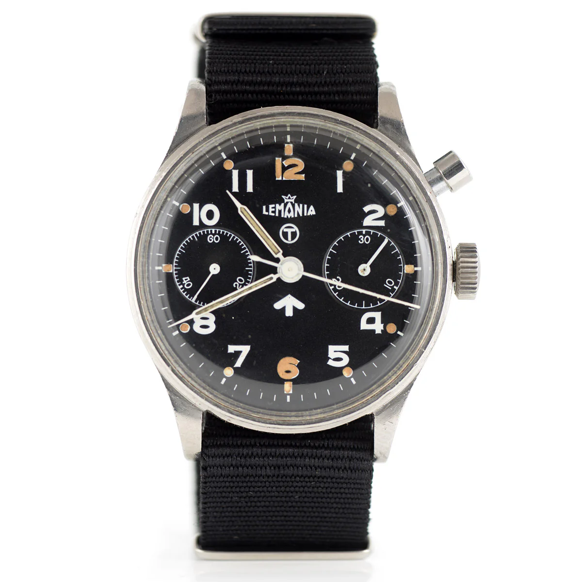 Lemania military chronograph