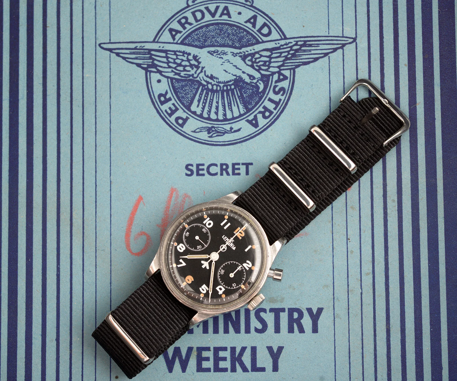 Lemania military chronograph - Image 5