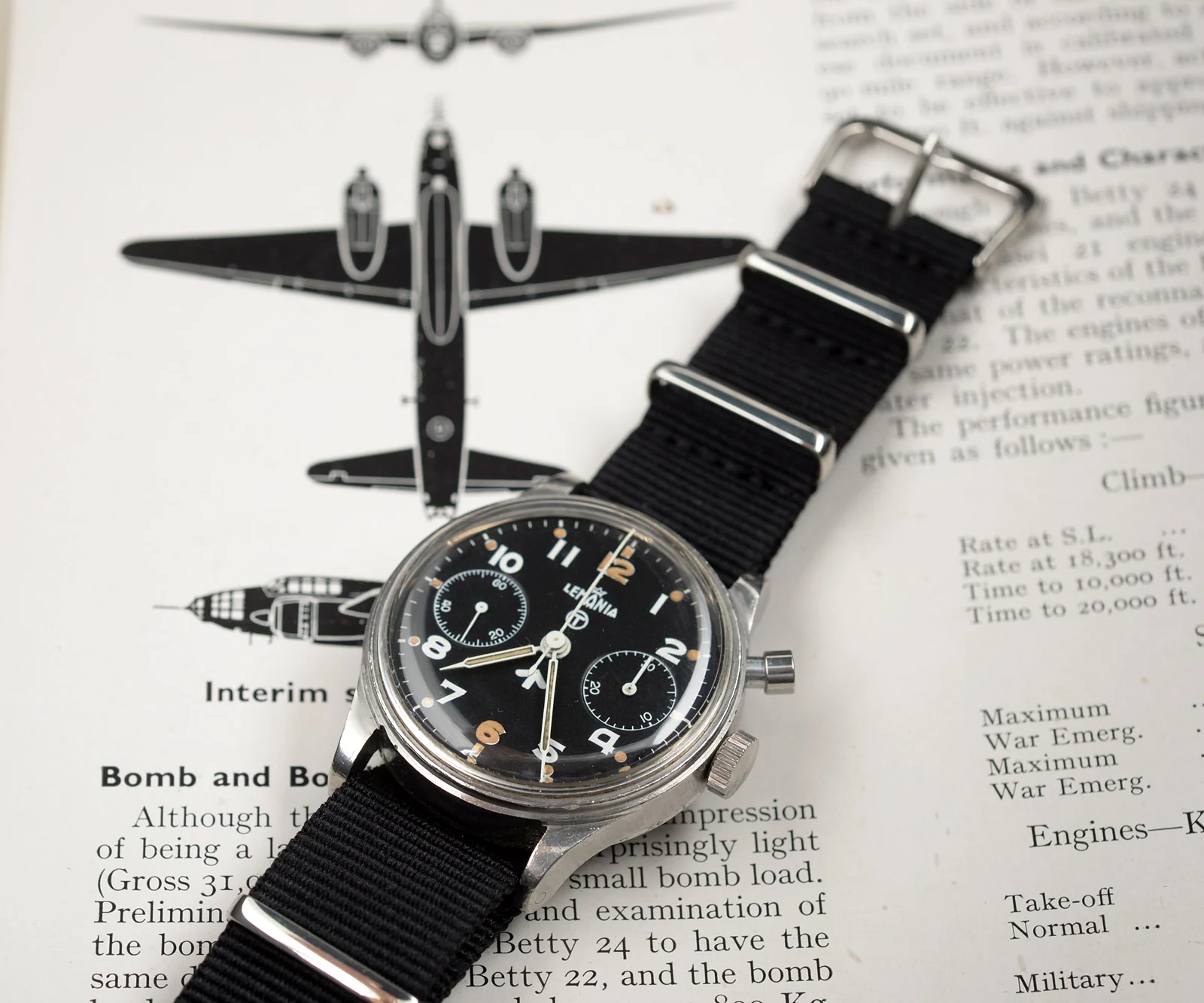 Lemania military chronograph - Image 8