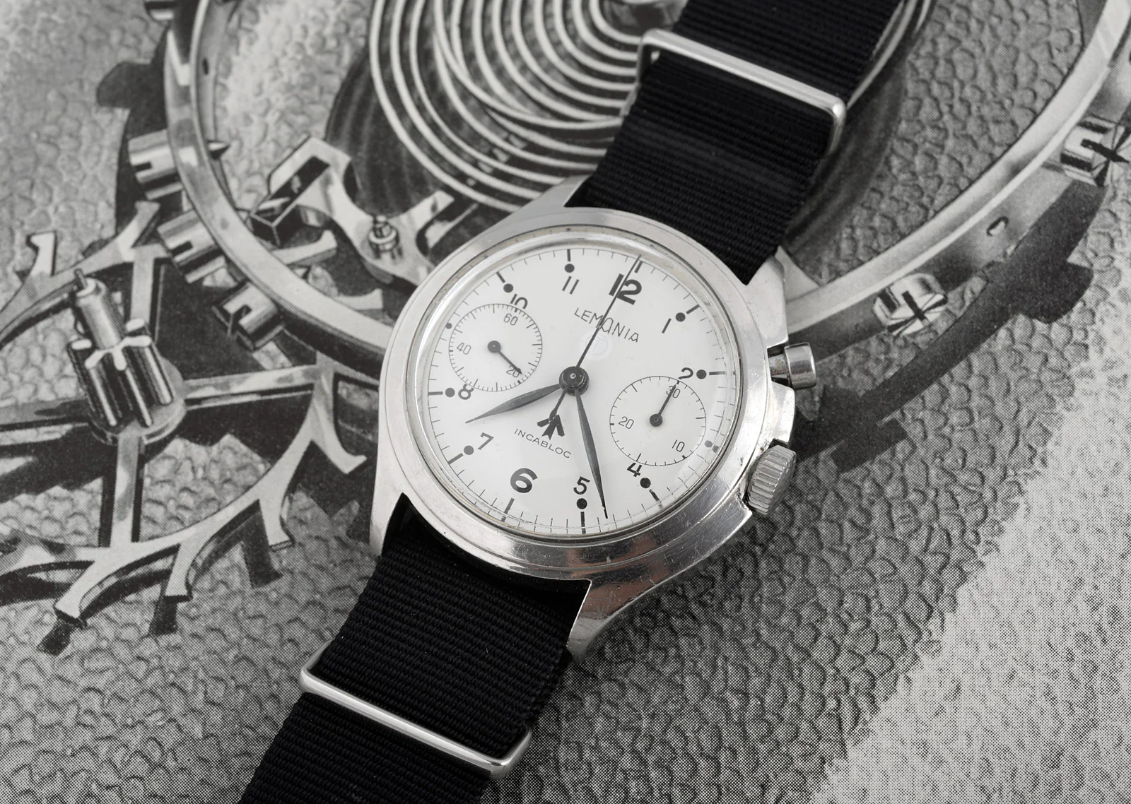 Lemania Royal Navy Nuclear Submarine chronograph - Image 6